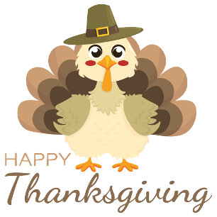 Happy Thanksgiving Cute Turkey Feestdagenkaart