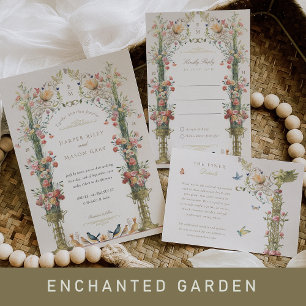 Invitation Jardin Vintage Enchanté Mariage islamique