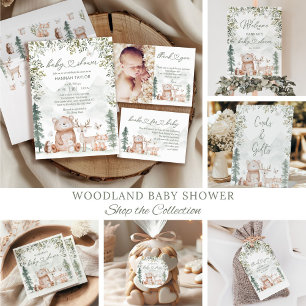 Carte D'accompagnement Woodland Animals Baby showers Livres pour bébé