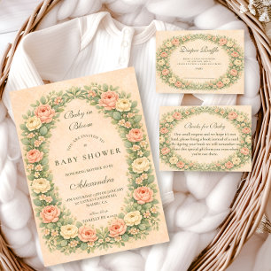 Blush Sage Rozen Tuin Baby Shower Servet