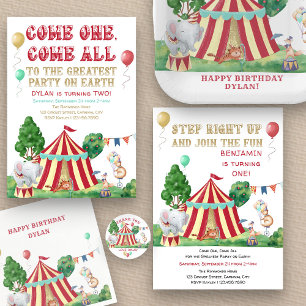Invitation Circus Animaux et Big Top N'importe quel âge Photo