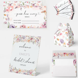 Elegante wilde bloemen Datum nacht ideeën Informatiekaartje
