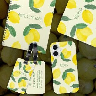 Levendige Handgetekende Gele Citroenen Aquarel iPhone 16 Hoesje