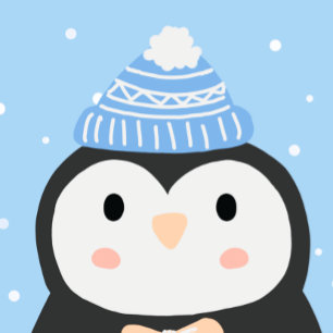 Carte Pingouin de Noël