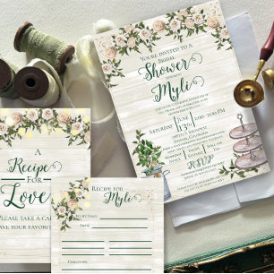 Invitation de mariage de campagne pour une fête pr