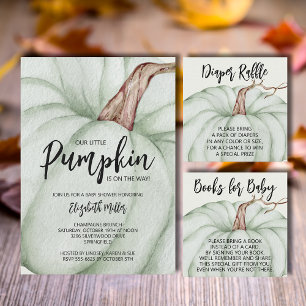 Cartes et cadeaux Baby shower Citrouille vert