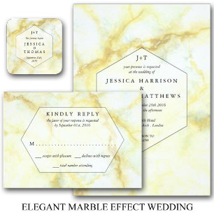 Invitation L'élégante collection de Mariages en marbre