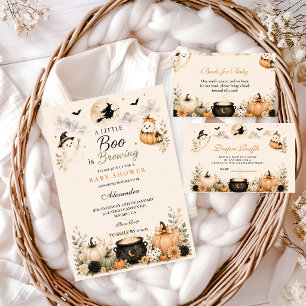 Invitation Une élégante petite boo prépare une baby shower Ha