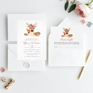 Carte D'accompagnement Baby shower Deer Maman Et Baby Diaper Raffle