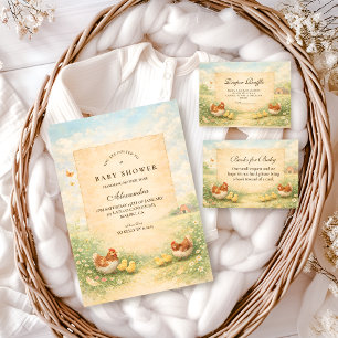 Serviette En Papier Fête de Naissance de la Poule et ses Poussins Rust