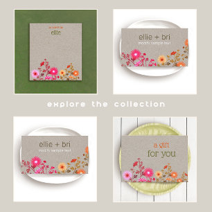 Bloc-note Boho Country Floral Kraft