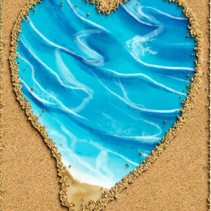 Beach Seashore Sand Hearts Couples Invitations de 