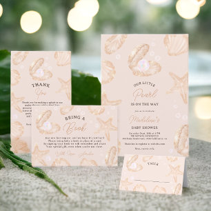 Invitation Beau baby shower de perles d'été
