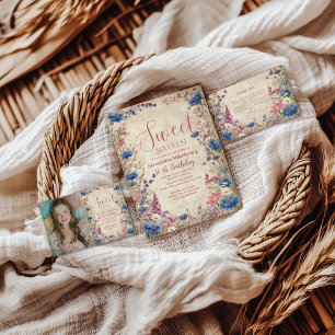 Invitation Douce Florale Cottagecore Sweet Sixteen