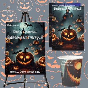 Dessous-de-verre Rond En Papier Citrouille Halloween