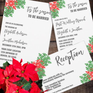 Invitation Voici Le Mariage De Noël De La Saison