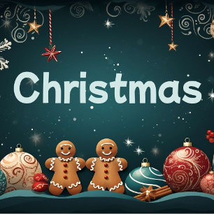 Adorable Père Noël 3D Ornement de Noël noir/w