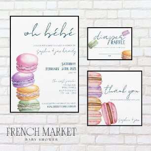 Marché français - Macarons - Sticker de la préfére