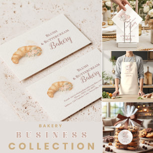 Autocollant Pour Fenêtre Entreprise de Boulangerie Croissant Romantique Blu
