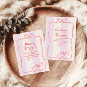 Carte D'accompagnement Broche rose Coquette Diapper Raffin