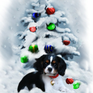Cavalier King Charles Spaniel kerstcadeaus Feestdagen Kaart