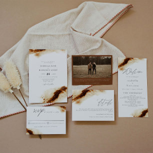 Invitation JAYLA Boho Terracotta Mariage de rouille orange br