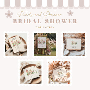 Blush Pearls en Prosecco Vrijgezellenfeest Servet