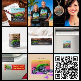 Rijden op pensioen aangepaste gekko motorfiets papieren bordje