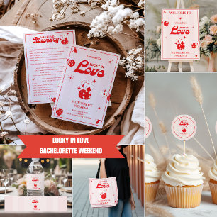 Sticker Rond Lucky In Love Bachelorette Week-end