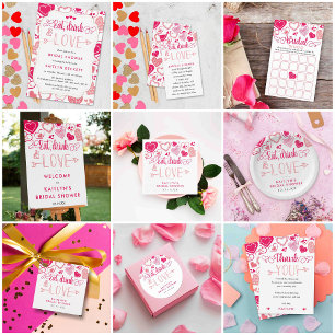 Serviette En Papier "Mangez, buvez et aimez" Fête des mariées de la Sa