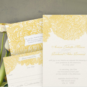 Invitation Cire d'abeille rose turquoise Corail jaune Invitat
