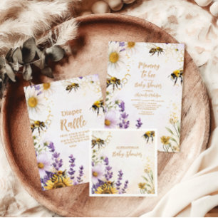  mama naar Bee Wildflowers Baby shower Servet