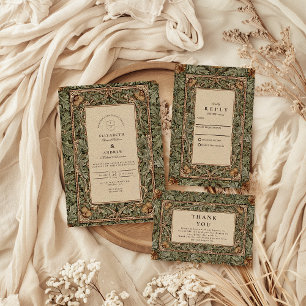 Invitation Vintage Mariage rustique Acorn