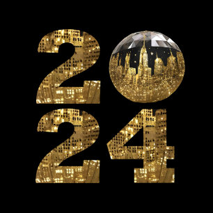 Serviette En Papier 2024 Nouvel An Party-Ball-NYC Or-