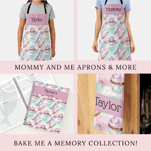 Aangepaste Pastelkleurige Cupcake Topper Naam Stic Ronde Sticker