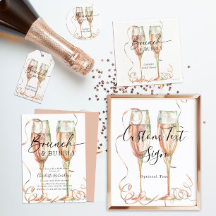 Serviette En Papier Fête des mariées de champagne Brunch & Bubbly