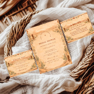 Carte De Remerciements Mariage Western Désertique
