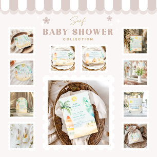 Serviette En Papier Baby shower de Surf de plage de bord bébé