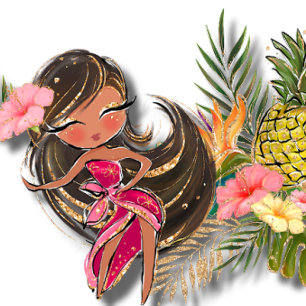 Invitation Wedding shower de Parties scintillant Aloha