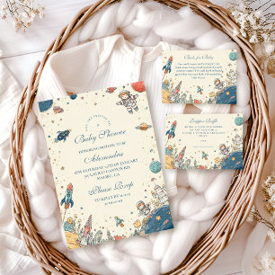 Invitation Baby shower d'aventure spatiale