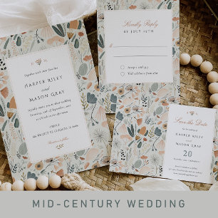 Mariage vintage de la carte RSVP botanique du mili