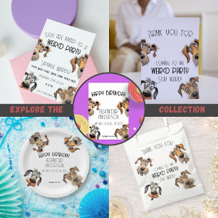 Serviette En Papier Chien drôle unique Joyeux anniversaire