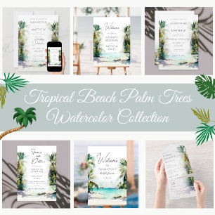 Destination Tropicale Plage Mariage Invitation