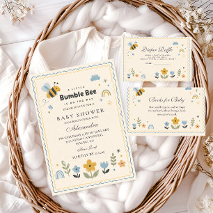 Invitation Baby Shower Abeille Mignonne