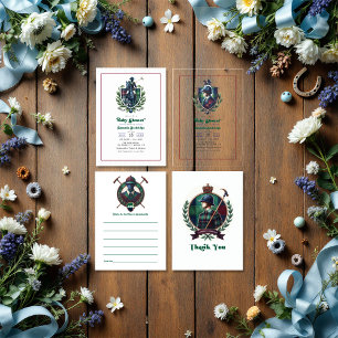 Invitation Baby shower de Preppy Polo Crest équestre de Tarta