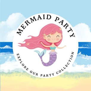 Invitation Mermaid rose violet Merci de fête d'anniversaire I