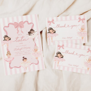 Invitation Tutu Cute Girls 2e anniversaire de Ballerina
