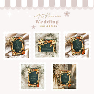 Save The Date Golden Autumn Art Nouveau Mariage