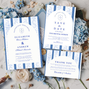 Save The Date Porcelaine Bleue Classique de Delft pour Mariage