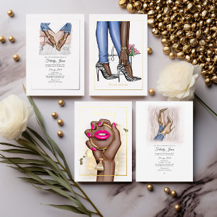 Invitation En Aluminium Glam Chic Fête des mariées de mode